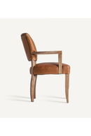 Fauteuil d'appoint en cuir brun | Vical Home Tolla | OROA.fr
