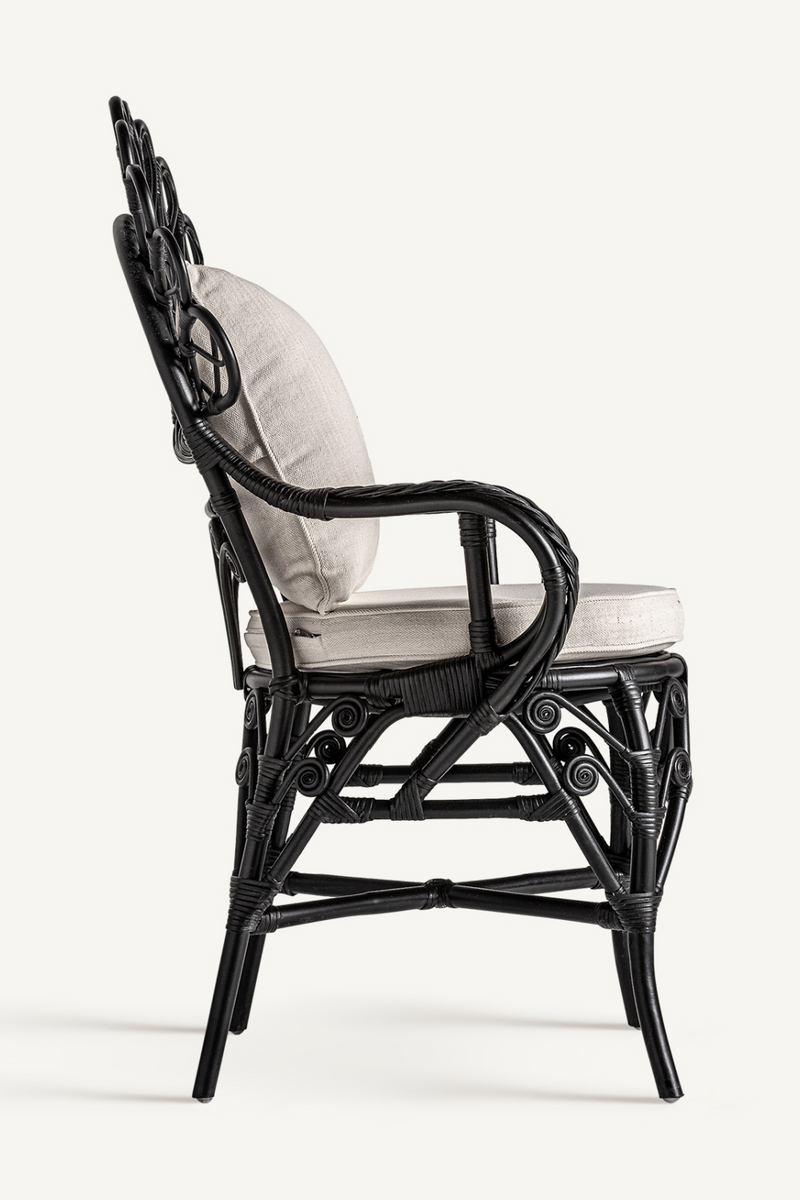 Fauteuil en rotin noir | Vical Home Nulvi | OROA.fr