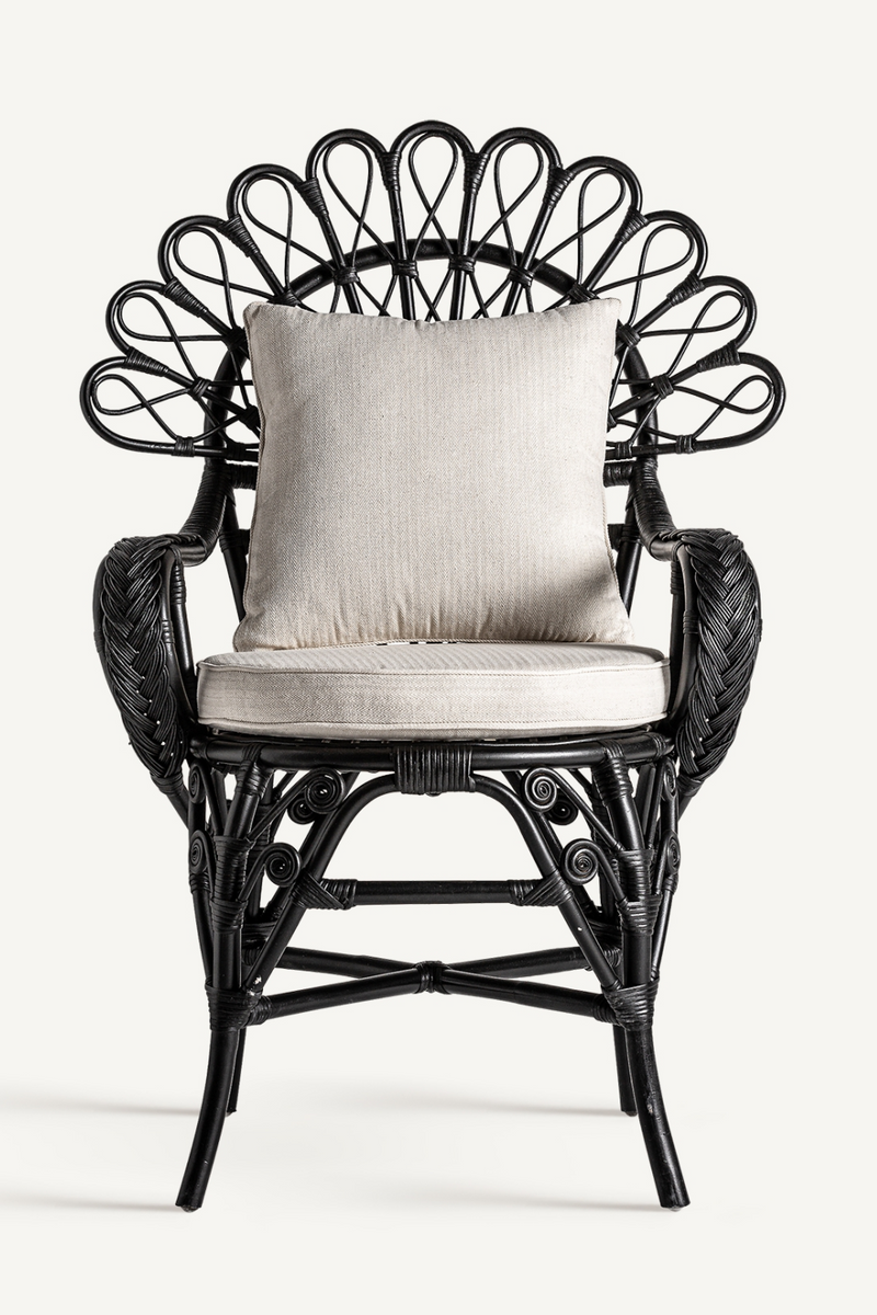 Fauteuil en rotin noir | Vical Home Nulvi | OROA.fr