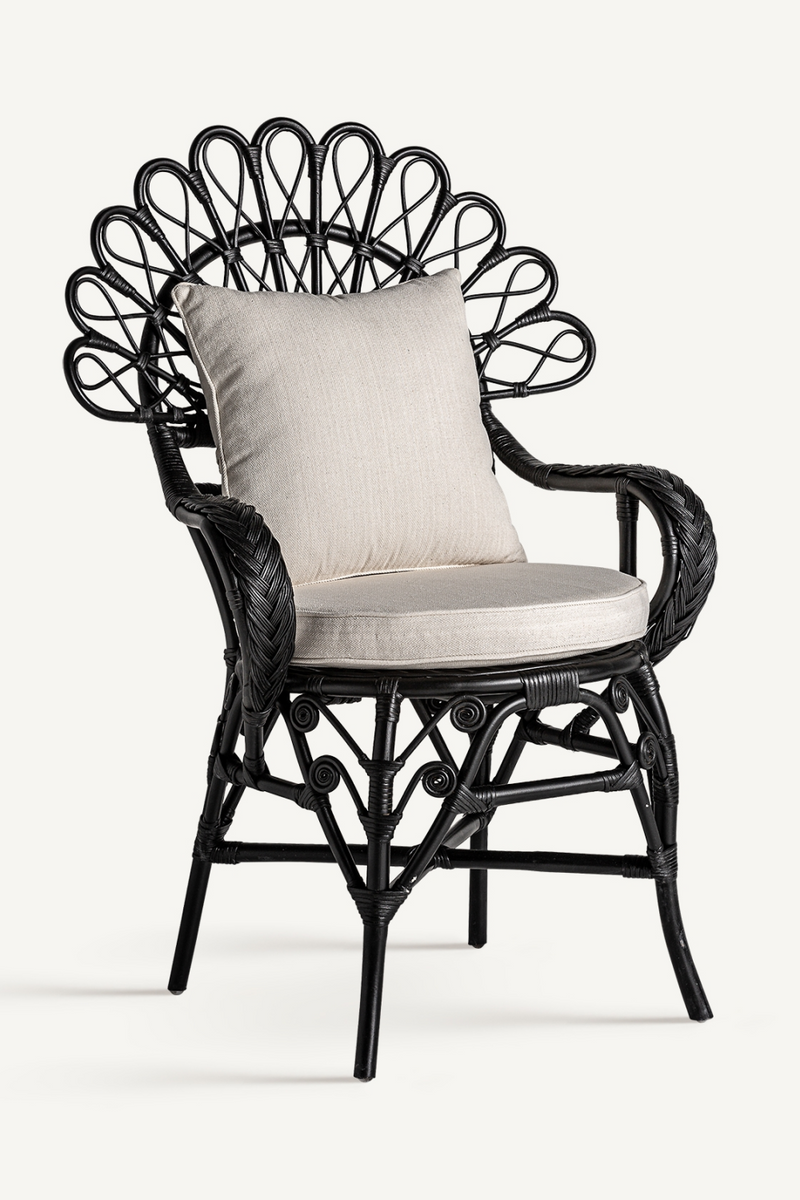 Fauteuil en rotin noir | Vical Home Nulvi | OROA.fr