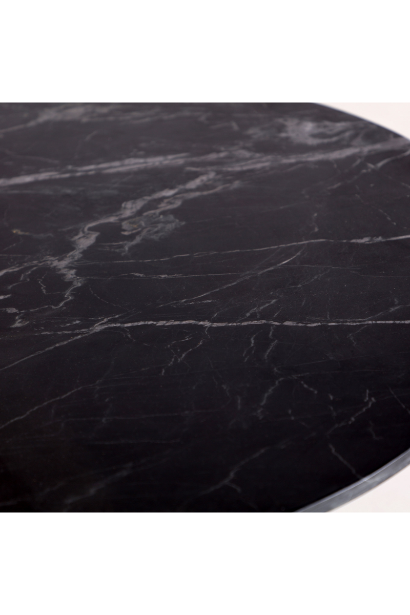 Table basse ronde en marbre noir | Vical Home Bardi | OROA.fr