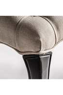 Chaise de salle à manger touffue en lin gris (2) | Vical Home Jena | OROA.fr