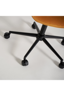 Chaise de bureau pivotante en velours jaune | Vical Home Blere | OROA.fr