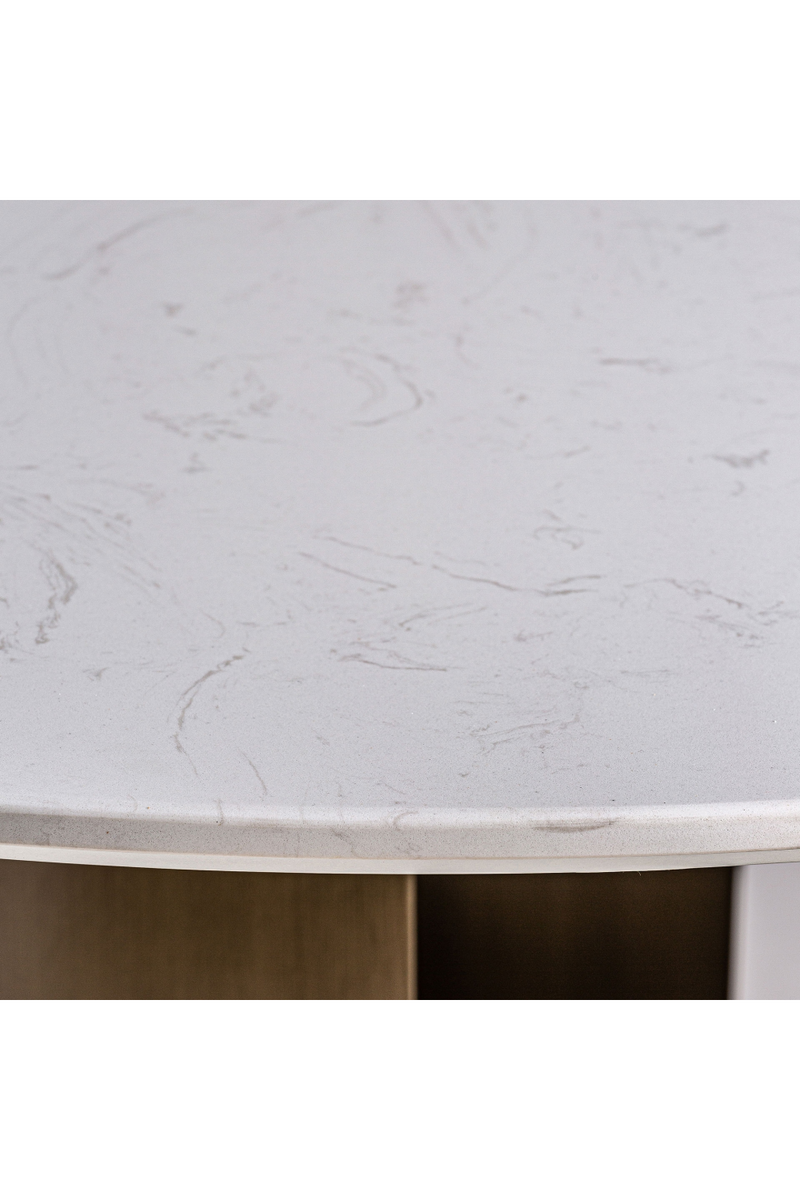 Table de salle à manger ronde en pierre grise | Vical Home Vimperk | OROA.fr