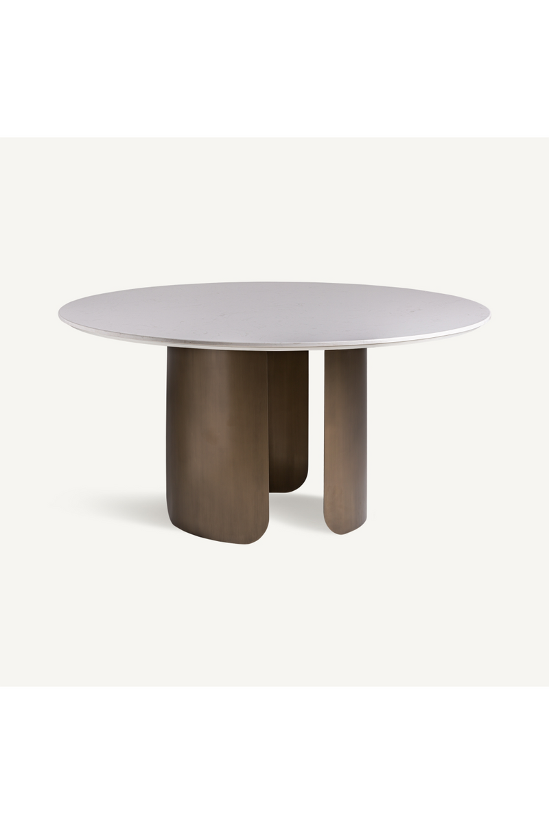 Table de salle à manger ronde en pierre grise | Vical Home Vimperk | OROA.fr