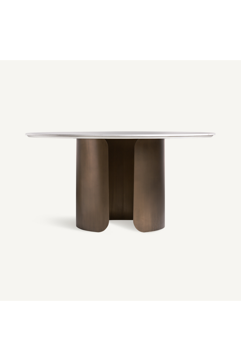 Table de salle à manger ronde en pierre grise | Vical Home Vimperk | OROA.fr