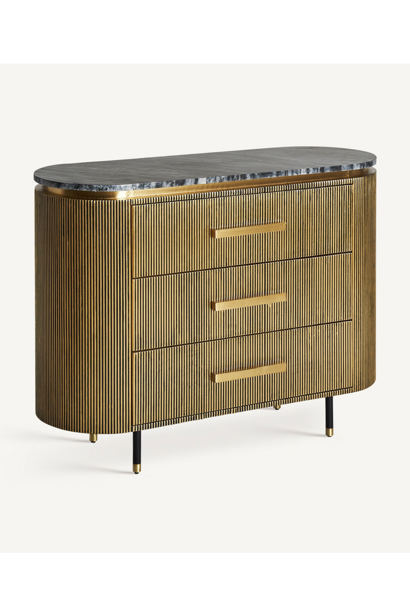 Commode en fer et marbre | Vical Home Valbruna | OROA.fr