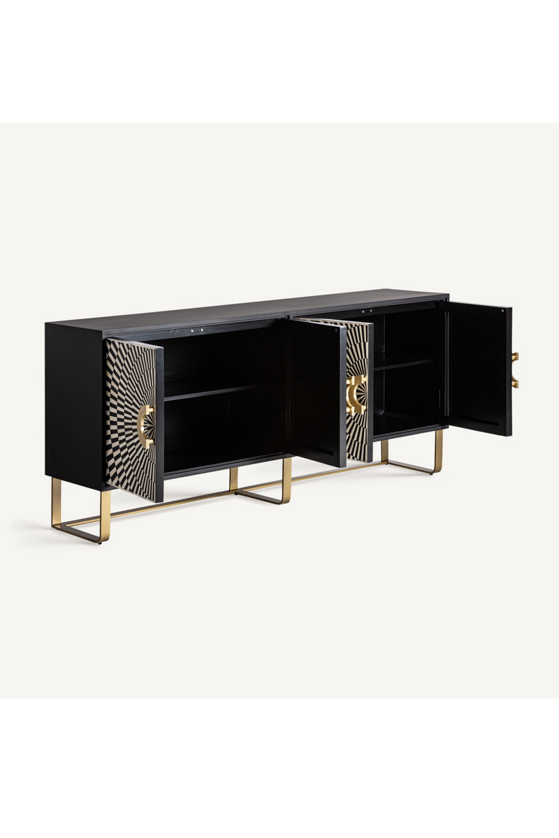 Buffet blanc et noir à 4 portes | Vical Home Gatsby | OROA.fr