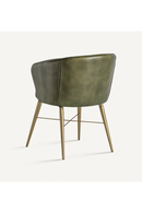 Chaise d'appoint en cuir vert | Vical Home Muncie | OROA.fr