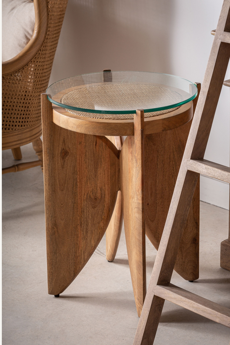 Table d'appoint en rotin | Vical Home Riesa | OROA.fr