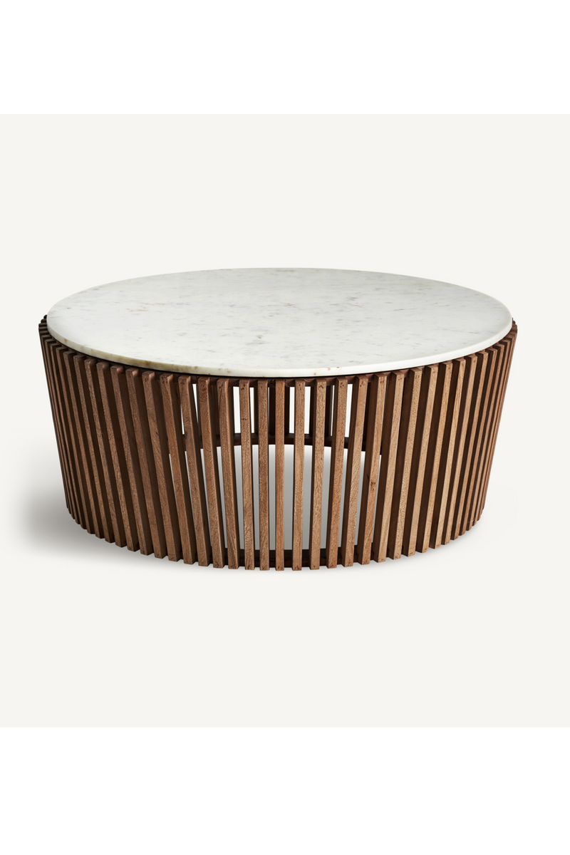 Table basse à lamelles en acacia | Vical Home Goms | OROA.fr