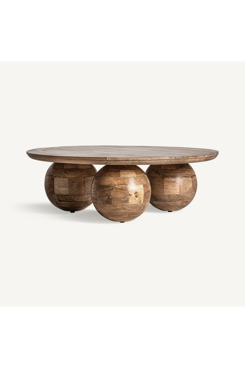 Table basse à sphères en bois | Vical Home Bocksberg | OROA.fr