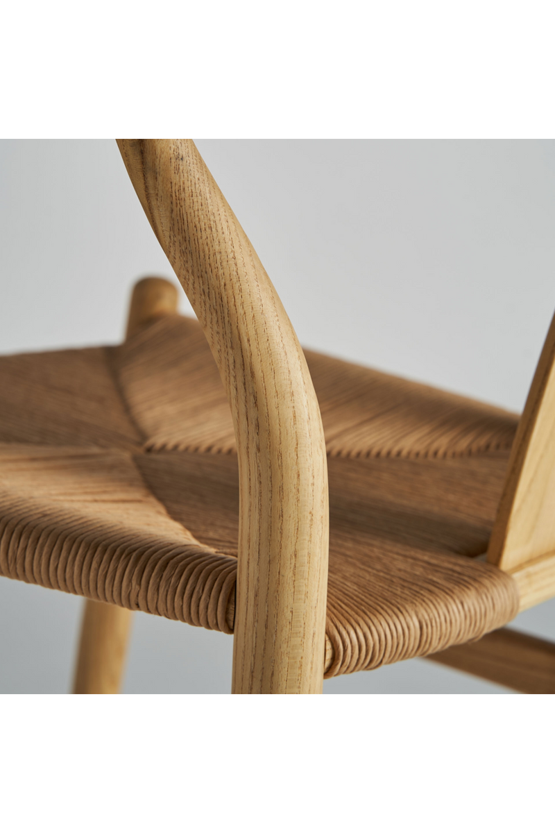 Chaise de salle à manger à assise en corde | Vical Home Wishbone | OROA.fr