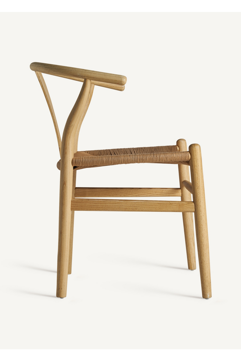 Chaise de salle à manger à assise en corde | Vical Home Wishbone | OROA.fr