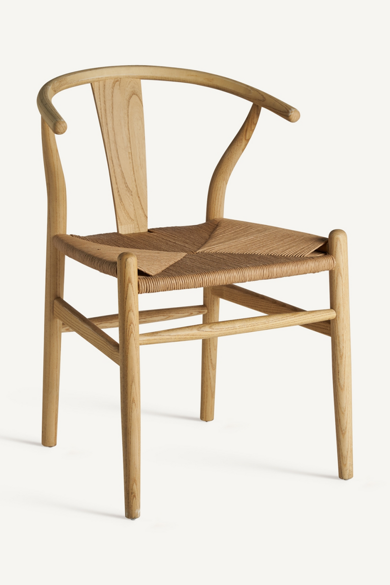 Chaise de salle à manger à assise en corde | Vical Home Wishbone | OROA.fr