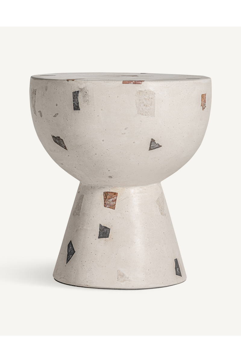 Table d'appoint en terrazzo blanc | Vical Home Massa | OROA.fr