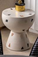 Table d'appoint en terrazzo blanc | Vical Home Massa | OROA.fr