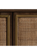 Buffet 4 portes en bois et rotin | Vical Home Gondorf | OROA.fr
