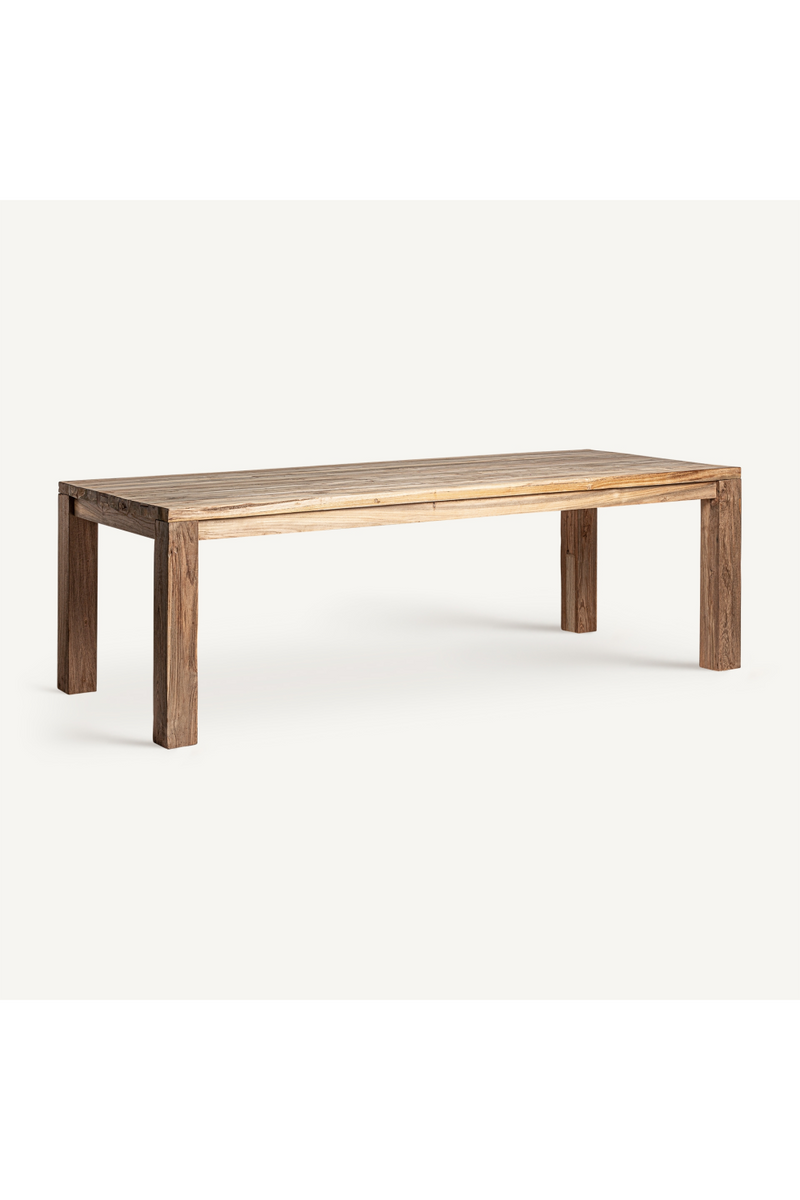 Table de salle à manger rectangulaire en teck | Vical Home Lux | OROA.fr