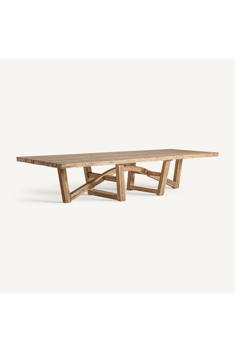 Table de salle à manger en teck naturel | Vical Home Nysted | OROA.fr