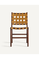 Chaise de salle à manger en cuir jaune (2) | Vical Home Strand