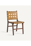 Chaise de salle à manger en cuir jaune (2) | Vical Home Strand