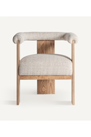 Chaise d'appoint incurvée en chêne naturel | Vical Home Ustka | OROA.fr
