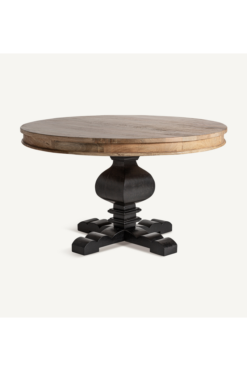 Table de salle à manger ronde à monopode en bois | Vical Home Abo | OROA.fr