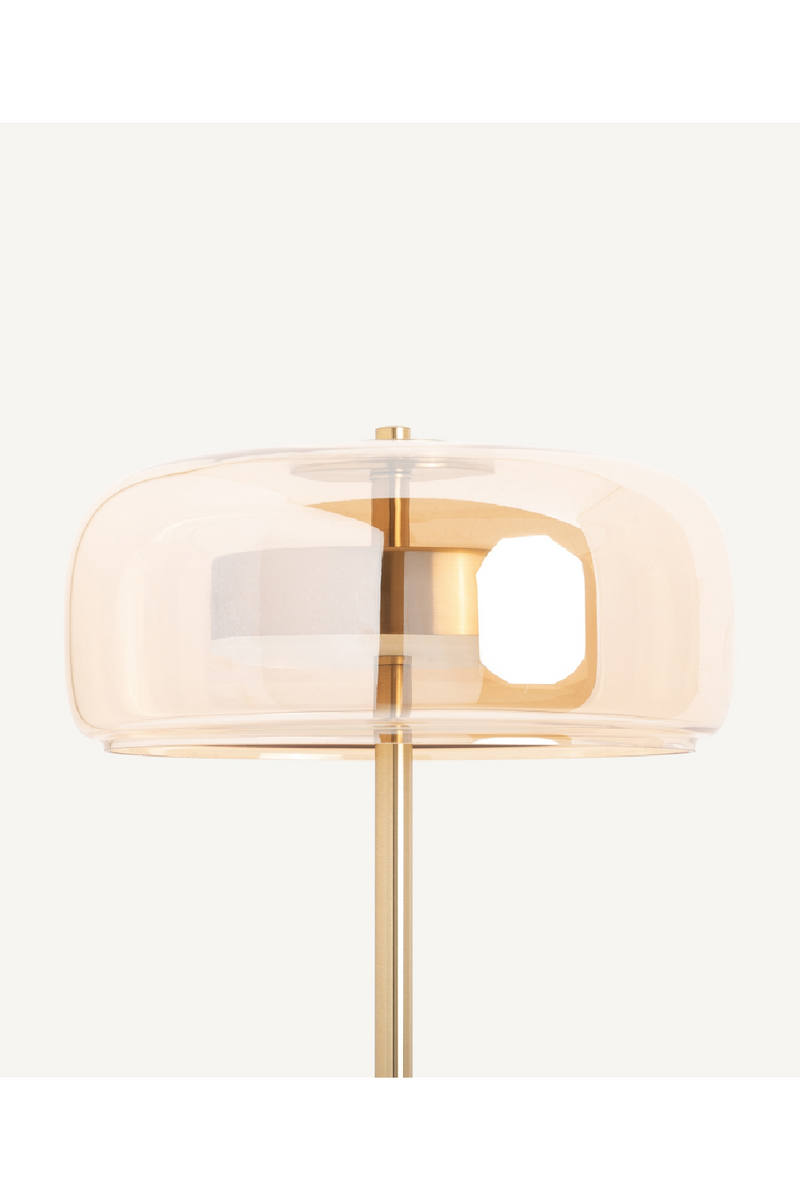 Lampadaire avec abat-jour en verre brun | Vical Home Leslia