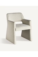 Chaise d'appoint en bouclé blanc | Vical Home Alvra | OROA.fr