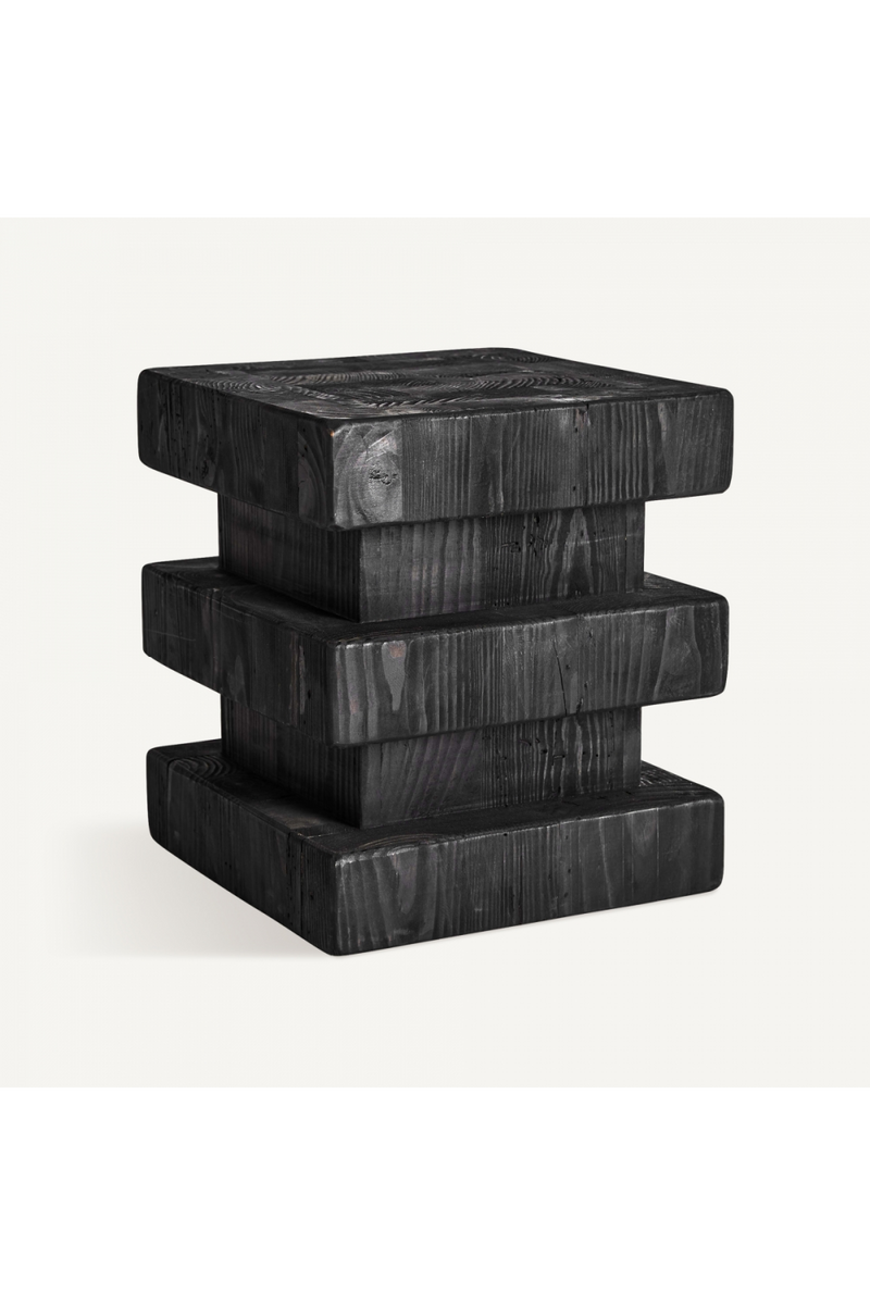 Tabouret en pin noir | Vical Home Vievy | OROA.fr