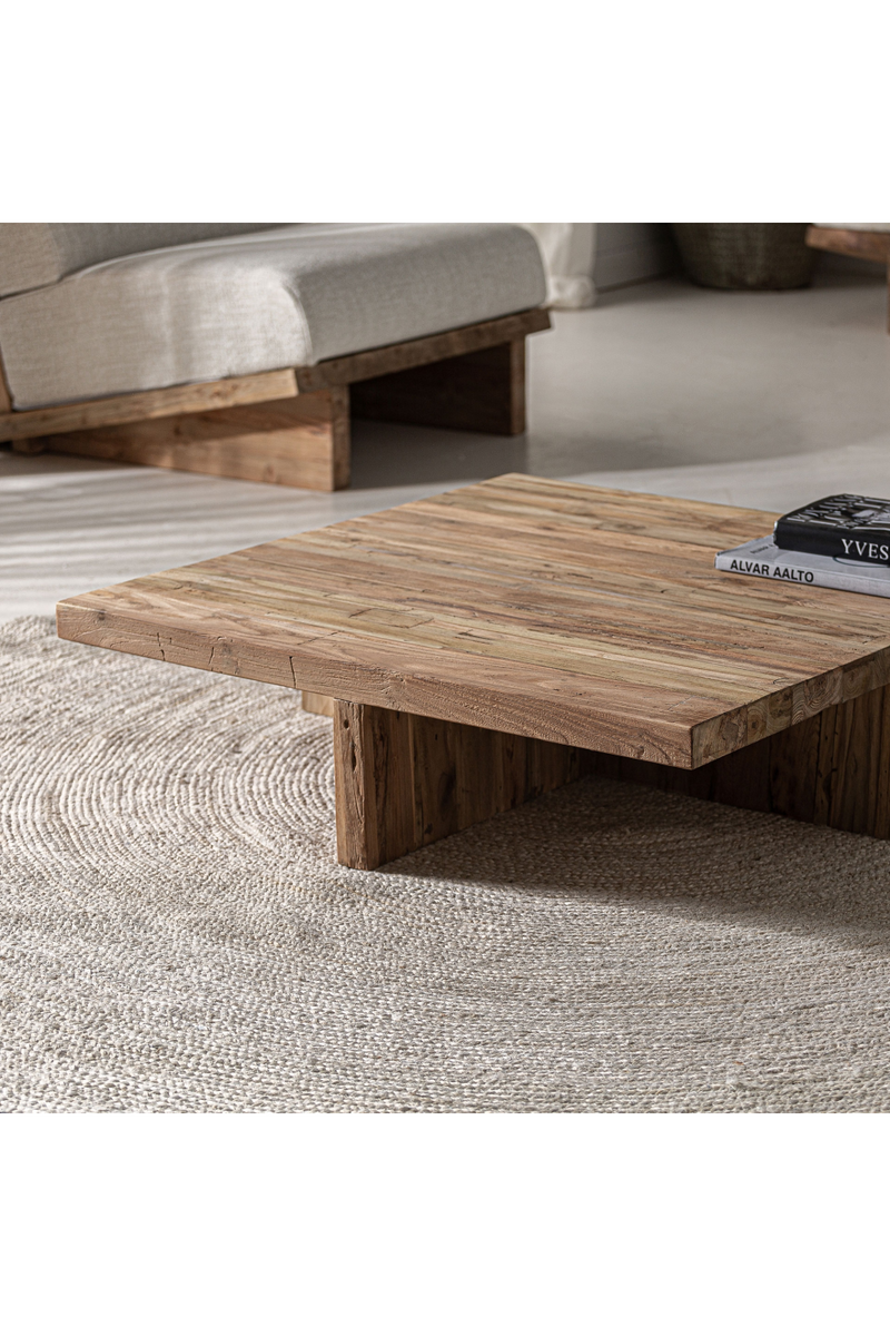 Table basse carrée en teck | Vical Home Pure | OROA.fr