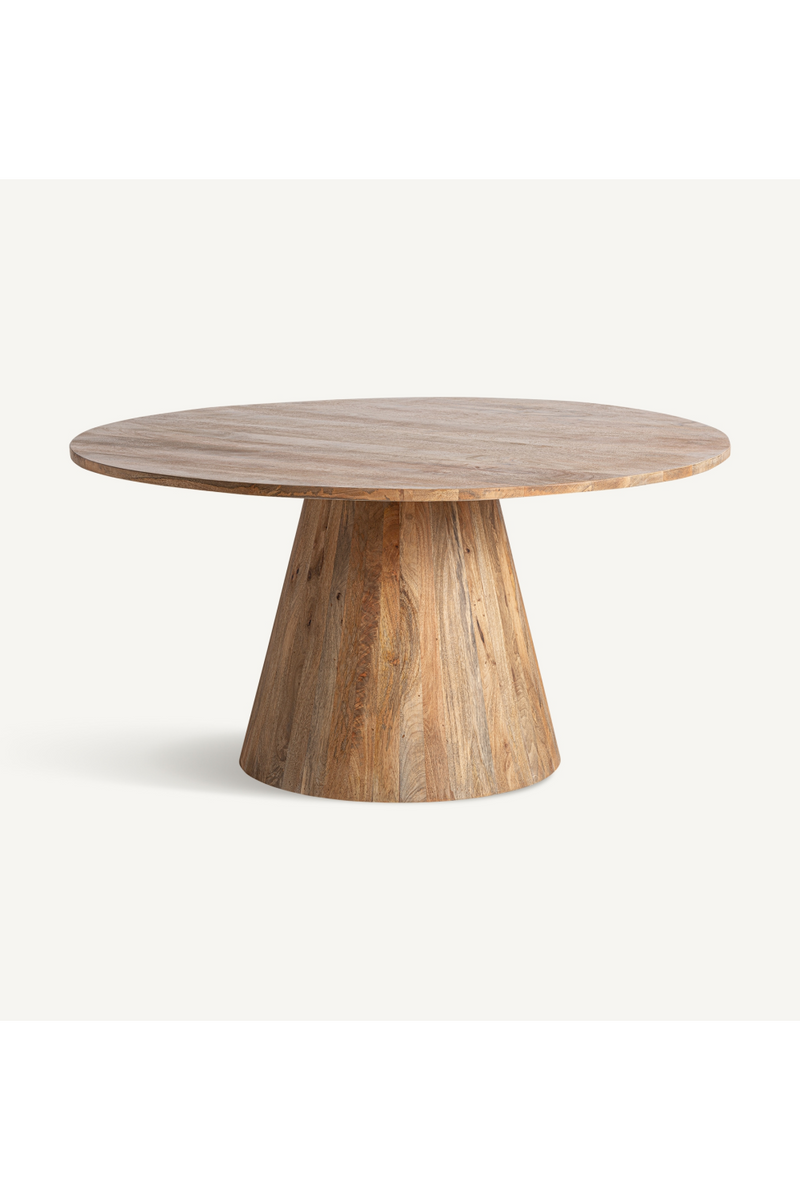 Table de salle à manger ronde en acacia naturel | Vical Home Mersch | OROA.fr