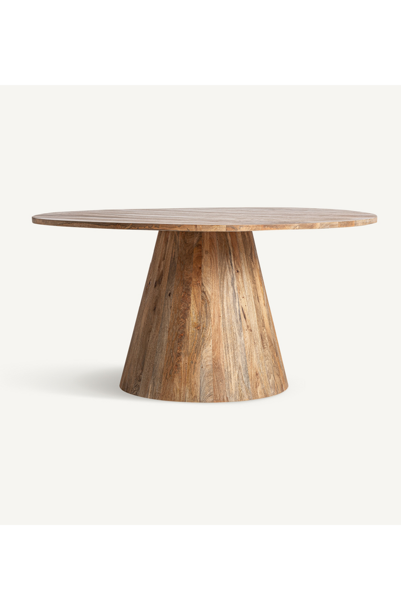 Table de salle à manger ronde en acacia naturel | Vical Home Mersch | OROA.fr