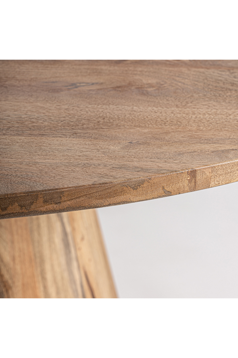 Table de salle à manger ronde en acacia naturel | Vical Home Mersch | OROA.fr