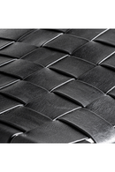 Chaise de salle à manger en cuir noir tressé (2) | Vical Home Franey | OROA.fr