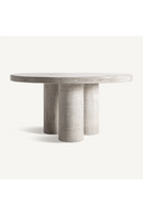 Table de salle à manger ronde en ciment gris | Vical Home Vytina | OROA.fr
