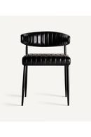 Chaise de salle à manger en cuir noir (2)| Vical Home Jarpen | OROA.fr