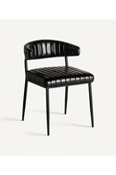 Chaise de salle à manger en cuir noir (2)| Vical Home Jarpen | OROA.fr
