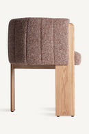 Chaise d'appoint incurvée marron | Vical Home Cluny | OROA.fr