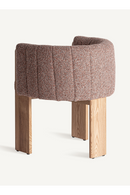 Chaise d'appoint incurvée marron | Vical Home Cluny | OROA.fr