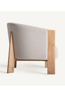 Fauteuil beige encadré de chêne | Vical Home Nara | OROA.fr