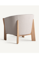 Fauteuil beige encadré de chêne | Vical Home Nara | OROA.fr