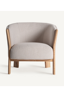 Fauteuil beige encadré de chêne | Vical Home Nara | OROA.fr