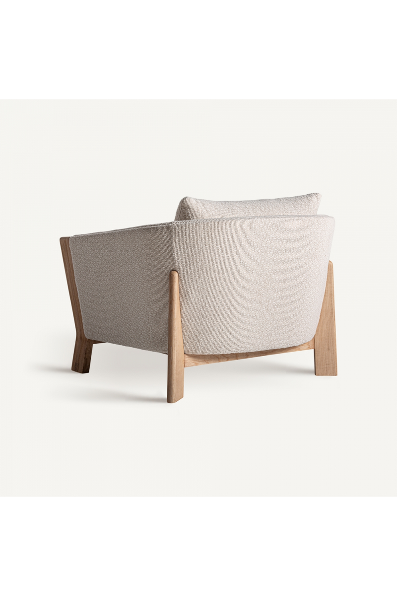 Fauteuil capitonné à accoudoirs en chêne naturel | Vical Home Nara | OROA.fr