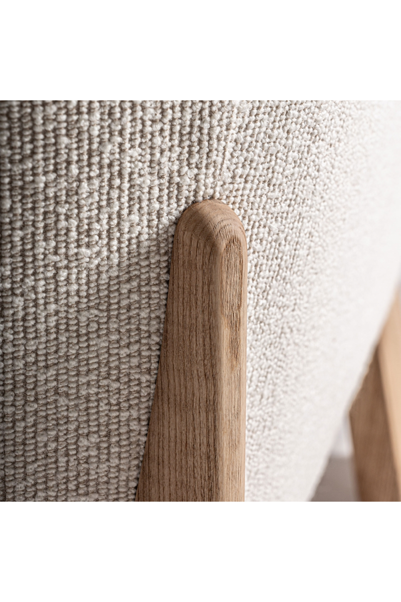 Fauteuil capitonné à accoudoirs en chêne naturel | Vical Home Nara | OROA.fr