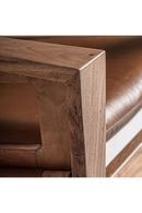 Fauteuil en cuir encadré d'acacia | Vical Home Melle | OROA.fr