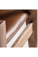 Fauteuil en cuir encadré d'acacia | Vical Home Melle | OROA.fr