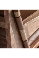 Fauteuil en cuir encadré d'acacia | Vical Home Melle | OROA.fr