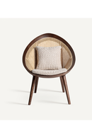 Fauteuil en rotin avec structure en frêne brun | Vical Home Werth | OROA.fr